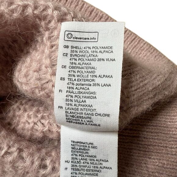 & Other Stories Crewneck Open Knit Oversized Alpaca Sweater Small - Picture 6 of 7